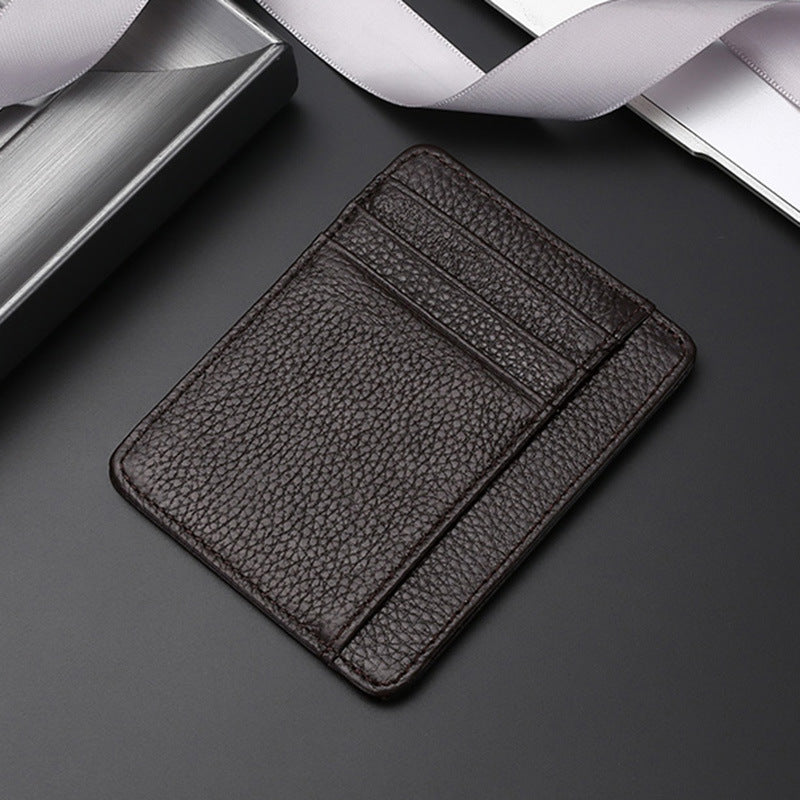 Leather Card Holder First Layer Cowhide Card Holder
